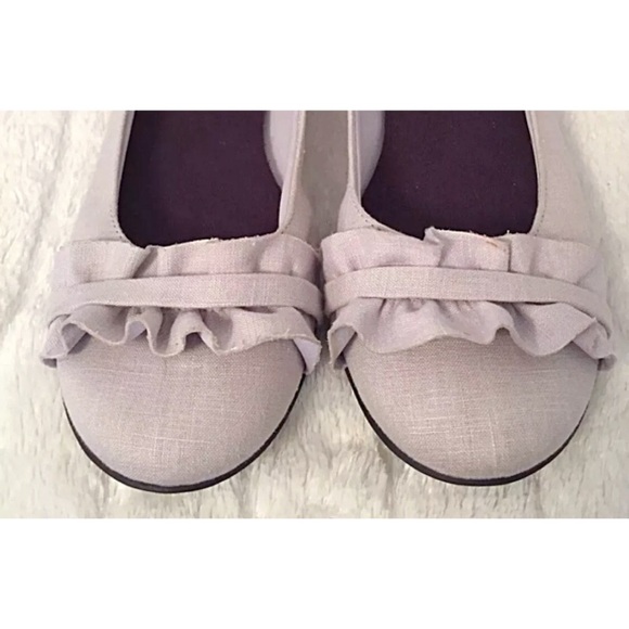 AEO NWOT Lavender Ruffled Fabric Ballet Slippers - Picture 5 of 8